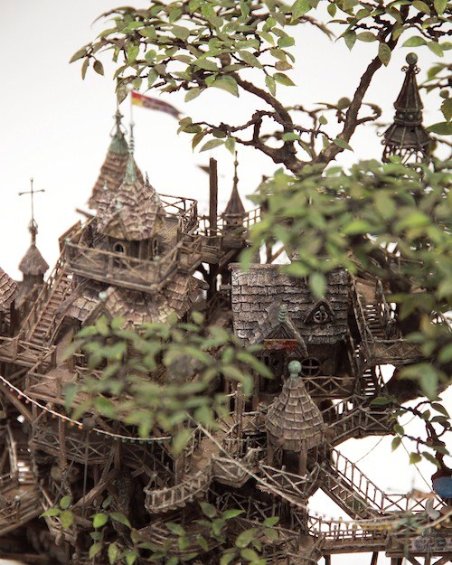 Fantasy bonsai treehouse